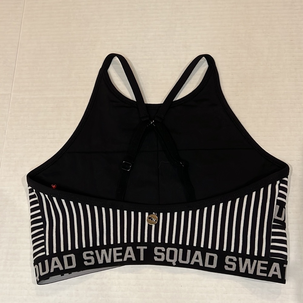 Lorna Jane Sweat Squad Striped Sports Bra Size S - Picture 2 of 5